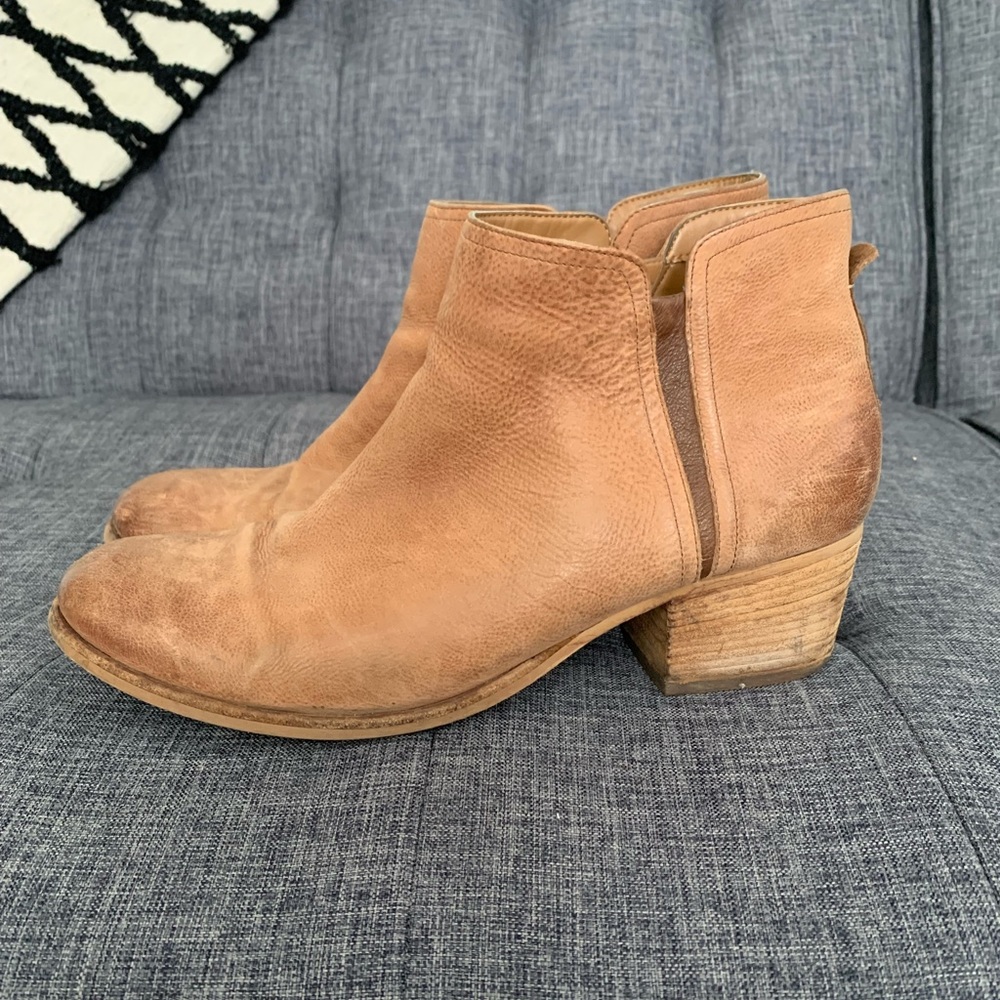 Clarks Distressed Leather Ankle Boots